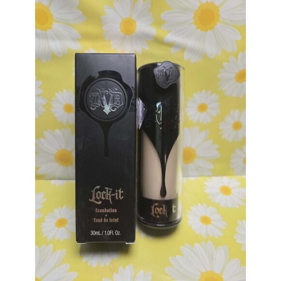 KVD Kat Von D Lock It Foundation Original 1.0 oz LIGHT 42 WARM NEW in box - Picture 7 of 9